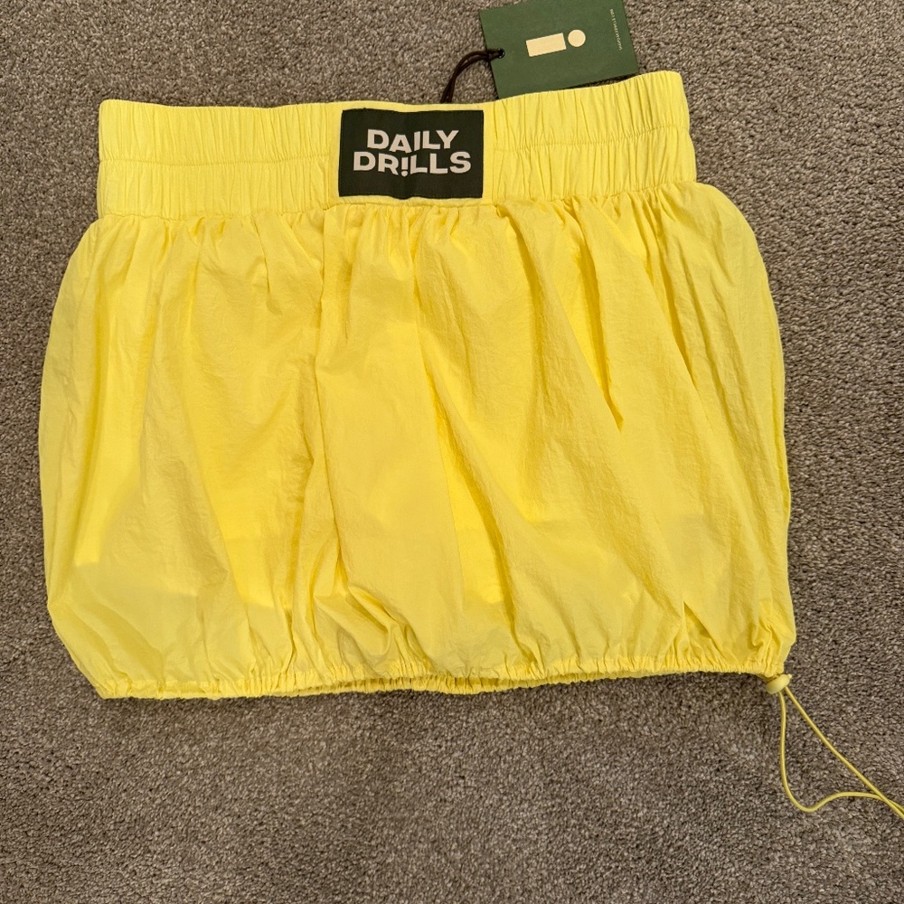 Daily Drills Neon Yellow Bubble Skirt